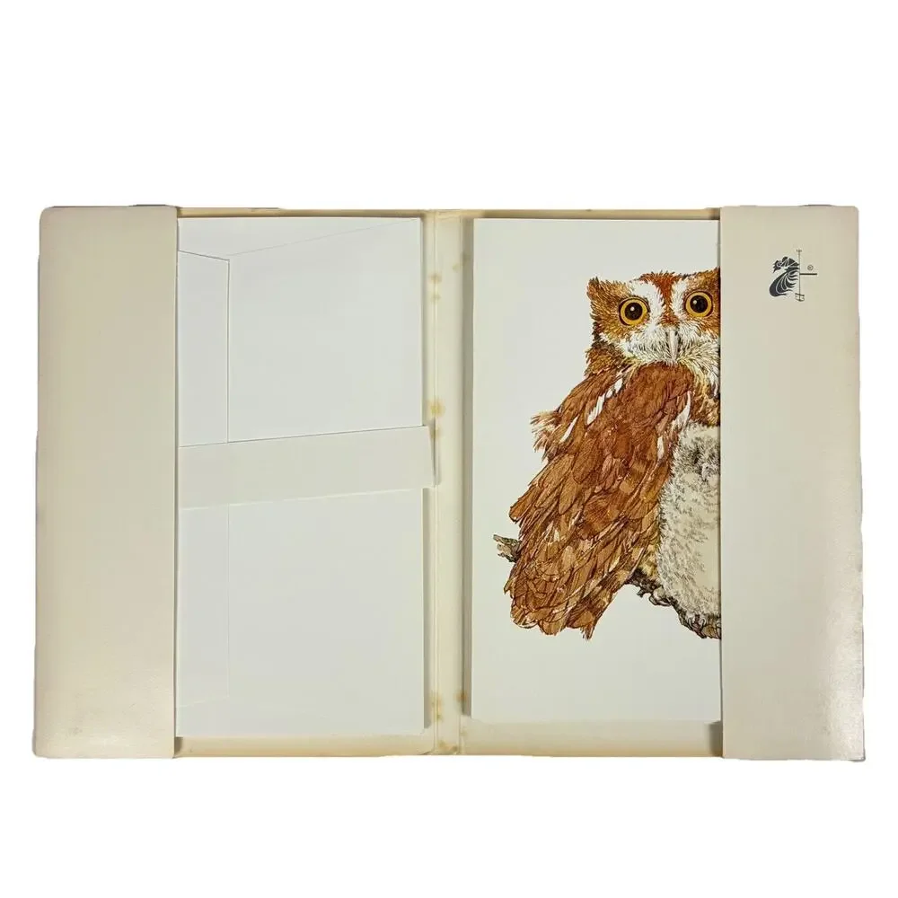 Vtg LK Powell North American Ecology Cards & Envelopes Set 5 Bird Illustration